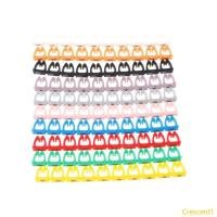ราคา Crescent1 100 ชิ้นฉลากสายเคเบิล Mark สําหรับ RJ45 RJ11 RJ12 สีสายตัวเลขเครื่องหมายคลิป (56307098487)