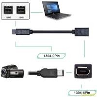 ราคา Crescent1 IEEE 1394 สาย 1394 6Pin หญิง 1394b 9Pin ชาย Firewire 400 ถึง 800 สาย (49156708375)