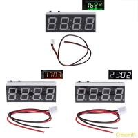 ราคา Crescent1 นาฬิกาอุณหภูมิรถยนต์ 12V 5 24V อุปกรณ์อิเล็กทรอนิกส์ในรถยนต์ LED จอแสดงผลดิจิตอล (57658182643)