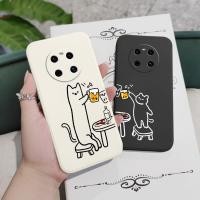 ราคา ดื่มแมวเคสโทรศัพท์สําหรับ Huawei Honor 600 400 Lite X5C X9D X8D X9C X9B X9A X8 X8B X7B X6D X6B Pro 4G 5G Creative Design Cover (52008487051)