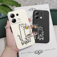 ราคา ดื่มแมวเคสโทรศัพท์สําหรับ Redmi Note 14 Pro Plus 13 Pro 12 Turbo 4G 5G ฝาครอบแฟชั่น (52008487050)