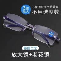 ราคา แว่นตาสายตายาวตามอายุแว่นอ่านหนังสือซูมอัจฉริยะแว่นอ่านหนังสือปรับอัตโนมัติองศาระยะทางใกล้ใช้คู่ความละเอียดสูงป้องกันแสงสีฟ้าแฟชั่นไร้กรอบ (56607276926)