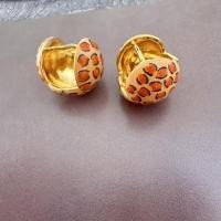 ราคา MOY แฟชั่นยอดนิยมคาราเมลเคลือบสีเสือดาวป่าพิมพ์ต่างหูบอลหูหัวเข็มขัด HQYT (43278758234)