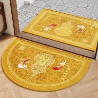 ราคา เงินโชคลาภเข้าสู่เสื่อประตูในครัวเรือนสีเหลืองทองครึ่งวงกลมง่ายต่อการดูแลเสื่อครัวเรือนเข้าประตูสิ่งสกปรก ความละเอียด (57253908336)