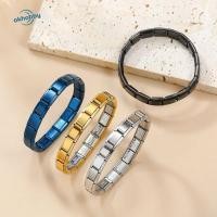 ราคา okhobby สร้อยข้อมืออิตาลี โมดูลอิตาลีสี่เหลี่ยมสแตนเลส สร้อยข้อมือเสน่ห์อิตาลีแบบยืดได้ของขวัญ (55606467860)