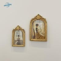 ราคา okhobby กรอบรูป การออกแบบที่หรูหราแขวนผนังตกแต่งกรอบรูป วินเทจโกลเด้นลูกไม้เรซิ่นกรอบรูปรูปโค้งบ้าน (53156505793)