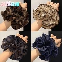 ราคา ZLION Big Satin Scrunchies Vintage Floral Brown Scrunchie Hair Ties Fluffy ชีฟองอุปกรณ์เสริมผมยืดหยุ่นผู้ถือผมหางม้าทุกวัน (53607319106)