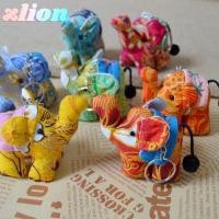 ราคา ZLION พวงกุญแจช้าง พวงกุญแจพระพิฆเนศการ์ตูนผ้าไทย ทําด้วยมือแห่งชาติ DIY สีสุ่มจี้ตุ๊กตาพวงกุญแจรถ (56006632266)