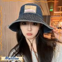 ราคา MELIFLUO ผู้หญิง Denim Bucket หมวก ป้องกันแสงแดดด้วย Drawstring Big Brim Sun หมวก Hot Retro Windproof All match Western หมวกคาวบอยฤดูใบไม้ผลิ (57608621455)