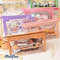 ราคา MELIFLUO Capybara ดินสอ สามเหลี่ยม PVC ปากกากระเป๋า การออกแบบพิเศษความจุขนาดใหญ่ Panda Partition Storage กระเป๋าเก็บเครื่องเขียน DIY (56357303133)