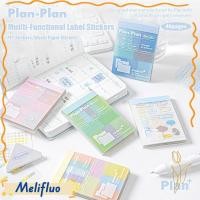 ราคา MELIFLUO สติกเกอร์ฉลาก แผ่นบันทึกบันทึกบันทึกเขียนซ้ําได้แบบมีกาวในตัว เครื่องเขียนโรงเรียนหลายสี Muilti Functional PET กระดาษสมุดภาพมาร์คสติ๊กเกอร์วารสาร (56257387268)