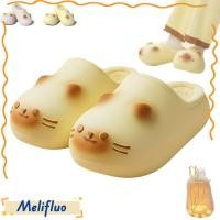 ราคา รองเท้าแตะแมว MELIFLUO ล่อคิตตี้ที่อบอุ่นกันน้ํา ขนสัตว์น่ารักเพิ่มความสูงปิดกลับปุยรองเท้าแตะแมวตุ๊กตาบ้าน (55258625007)