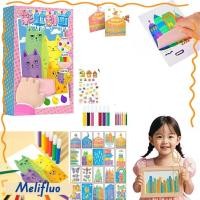 ราคา MELIFLUO ไม้กวาดหุ้มยางศิลปะเด็กชุดสี สัตว์รูปแบบจิตรกรรมอุปกรณ์ศิลปะ DIY Rainbow Scratch Art DIY วัสดุภาพวาดเครื่องมือการสอน Rainbow Dot Scratch ภาพวาดศิลปะ (54907200882)