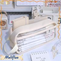 ราคา เมลฟิลูโอ กระเป๋าใส่ปากกา ดินสอความจุขนาดใหญ่แบบมือถือ กระเป๋าใส่เครื่องเขียนอเนกประสงค์แบบใสแบบพกพากลับไปส (54257215042)