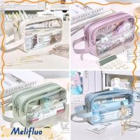 ราคา เมลิฟูลัว กล่องดินสอ กระเป๋าดินสอใสน่ารัก แบบพกพา 3 ชั้นความจุขนาดใหญ่ที่ใส่เครื่องเขียนโรงเรียน สํานักงาน (54007196076)