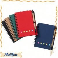 ราคา MELIFLUO ชุดสมุดโน๊ตเกลียว 4 แพ็ค แท็บดัชนี 4 1x5 3 สมุดจดบันทึกกระเป๋า กระดาษโน้ตปกกระดาษสีน้ําตาลพร้อมสมุดจดห่วงปากกา (53807196322)