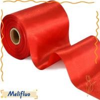 ราคา MELIFLUO ริบบิ้นสีแดง 22หลา แผ่นริบบิ้นสีแดง ผ้าซาติน 4 นิ้ว (53807132658)