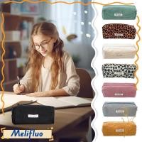 ราคา MELIFLUO กระเป๋าใส่ปากกา ดินสอความจุขนาดใหญ่มัลติฟังก์ชั่น กระเป๋าแต่งหน้าผ้าลูกฟูกย้อนยุค นักเรียน (53457248233)