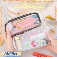 ราคา ดินสอ MELIFLUO กระเป๋าใส่ปากกาความจุขนาดใหญ่โปร่งใส กระเป๋าเก็บเครื่องเขียน PVC อเนกประสงค์ที่สร้างสรรค์นักเรียน (53007220888)