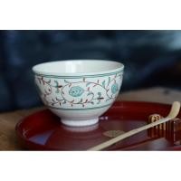 ราคา Chawan ถ้วยมัทฉะ Chawan kyo yaki ถ้วยมัทฉะ ลายใบไม้ ใบมีทั้งสีเขียวและสีแดงค่ะ ลายสวย งานเก่าเก็บญี่ปุ่น (43422596648)