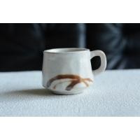 ราคา แก้วชา กาแฟ ดินเผา เคลือบน้ำหนาค่ะ สีขาวมุก ขนาด 7 7 cm (29687495427)