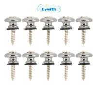 ราคา BYWITH 10 ชิ้น ปุ่มล็อคสายกีต้าร์ สีเงิน ดํา ทอง หัวเห็ด กระดุมสายกีต้าร์ เข็มหมุดเอ็นโลหะ พร้อมสกรูและเครื่องซักผ้า เข็มหมุดสายกีต้าร์ (53907638545)