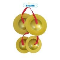 ราคา BYWITH ทองเหลืองมือฉาบ 12 ซม เส้นผ่านศูนย์กลาง 9 ซม Mini Gongs มินิปริศนาการเรียนรู้ Tambourine เด็กเพลง (48258860276)