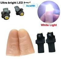 ราคา BYWITH เทคนิคมายากล 2 ชิ้น ไฟสีขาวที่สว่างเป็นพิเศษ นิ้วหัวแม่มือที่มหัศจรรย์ เคล็ดลับ USB ชาร์จนิ้วแสงเมจิกแสดง (47659055264)