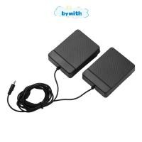 ราคา BYWITH Dual Pedal Compact Anti slip bottom Sustain Pedal Diamond pattern Silent Design 3 5 มม Interface Electronic Drum Pedal (40529709157)