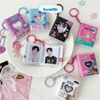 ราคา BYWITH ที่ใส่รูปถ่าย ID อัลบั้มภาพขนาดเล็กพวงกุญแจ Y2K อัลบั้มเก็บการ์ด Snap Closed (55407922120)