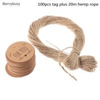 ราคา Berrybury 100 ชิ้นกระดาษคราฟท์ Hang Tag สําหรับคุณรูปแบบป้ายสําหรับของขวัญ Tragging Paage Decor ใหม่ (54604775960)