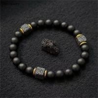 ราคา เบอร์รี่เบอรี่ ยืดหยุ่นปรับสร้อยข้อมือบุรุษ8มิลลิเมตรนิลและลาวาหินลูกปัดสร้อยข้อมือสําหรับผู้ชายลูกปัดเสน่ห์สร้อยข้อมือที่มีสายยางยืดใ (53104322787)