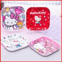 ราคา DC1 Hello Kitty Sullivan Frozen melody เมลามีนเรซิ่นบนโต๊ะอาหารจานขนมการ์ตูนน่ารักผลไม้สร้างสรรค์จานสี่เหลี่ยม (52107932431)