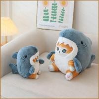 ราคา HQ ญี่ปุ่น Mofusand แมวของเล่นตุ๊กตา Gradient Shark Cat ตุ๊กตาตุ๊กตาของขวัญสําหรับสาวตกแต่งบ้านโยนหมอนของเล่น (40779061795)