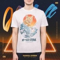ราคา เสื้อยืดผู้ชาย Oldskull ลาย Waveneko (9517278149)