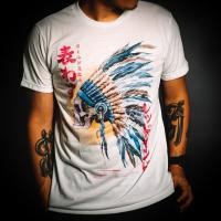 ราคา เสื้อยืดผู้ชาย Oldskull ลาย อินเดียแดง (7068067076)