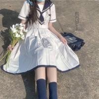 ราคา ญี่ปุ่น jk Sailor Suit นักเรียนหญิง เดรสยาวปานกลาง (51803771948)