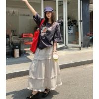 ราคา 5318 กระโปรงยาวสีเทาอ่อน (41411288262)
