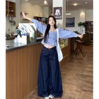 ราคา 3762 เสื้อครอปสีฟ้าลายทาง (29959861789)