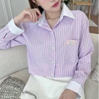 ราคา เสื้อเชิ้ตสีชมพูลายทาง (29209375460)