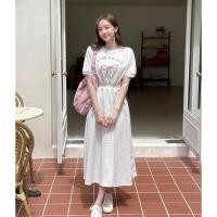 ราคา 8617 เดรสยาวผ้ายืดลายโบ (26802177150)