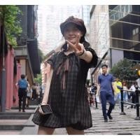 ราคา 8652 เดรสสีน้ำตาลลายสกอต (26370280118)