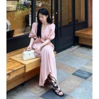ราคา 8544 เดรสยาวสีชมพู (25472948519)