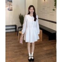ราคา 8550 เดรสสั้นสีขาว (25123395370)