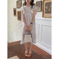 ราคา 8268 เดรสยาวสีเหลืองลายดอกไม้ (18326228417)