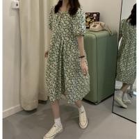 ราคา 2853 เดรสยาวลายดอกไม้สีเขียว (9235001187)