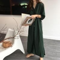 ราคา 2298 เดรสกระดุมหน้าทรงปล่อย (5819701120)