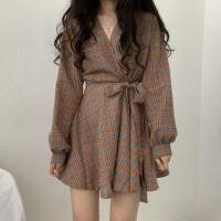 ราคา 2221 เดรสป้ายหน้าลายสกอต (3405399641)
