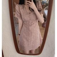 ราคา 2803 เดรสชีฟองลายดอกไม้สีแดง (3378818345)