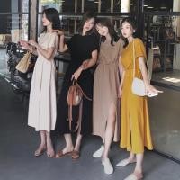 ราคา 2114 เดรสผ้ายืดเอวจั๊ม (2663797234)